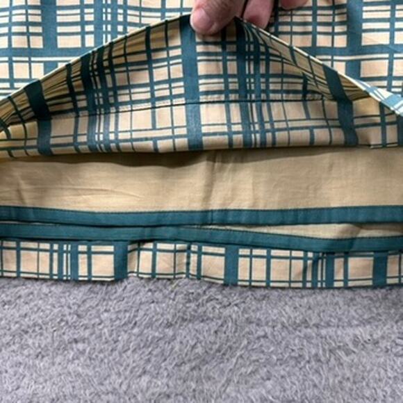 Anthropologie Girls From Savoy Size 4 A-Line Skirt Blue Checkered Front‎ Pockets - Picture 4 of 10